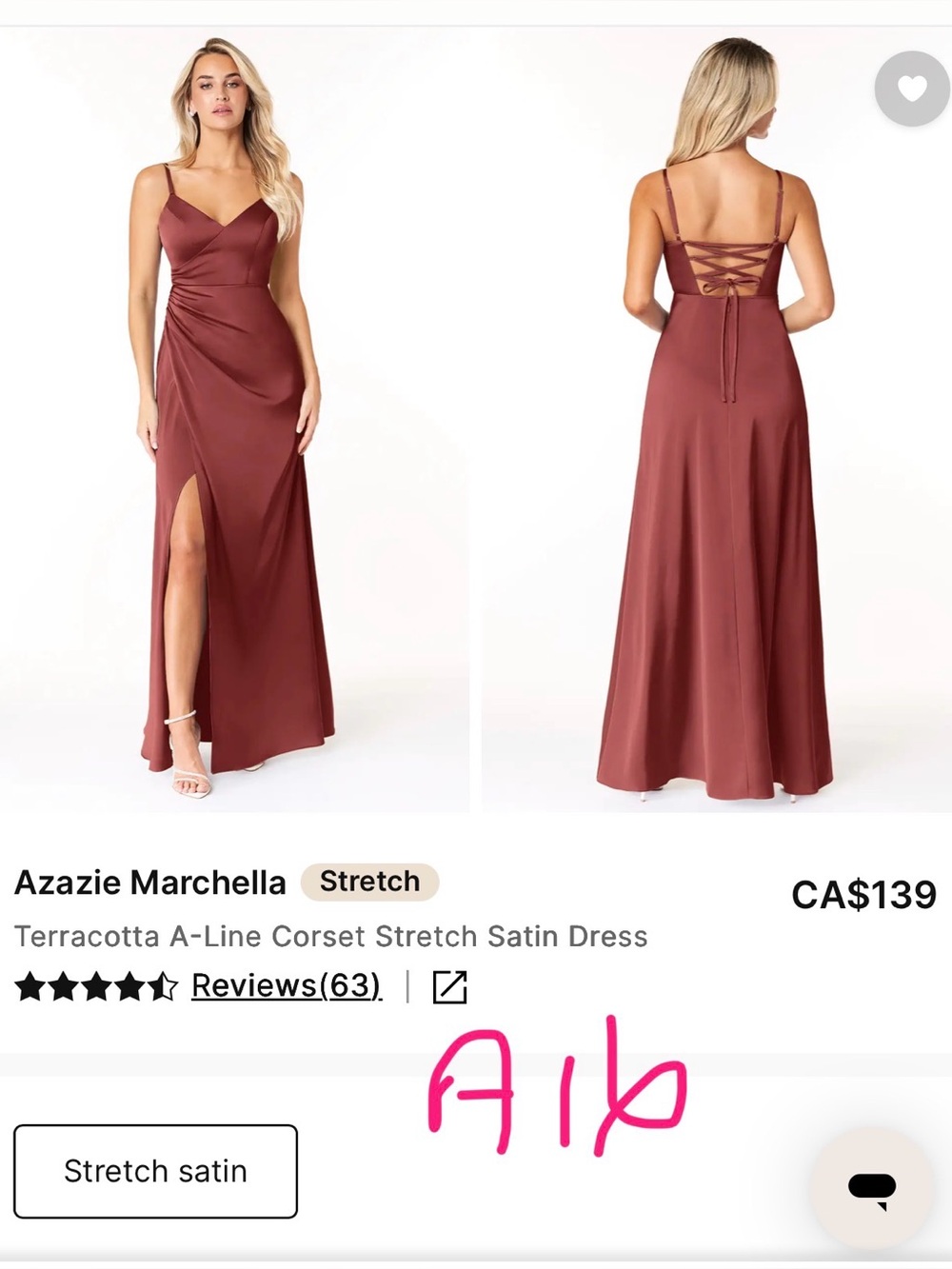 Azazie Terracotta Satin Dresses
